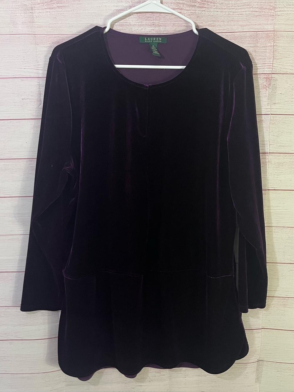 Lauren Ralph Lauren Purple Keyhole Top‎ Size XL